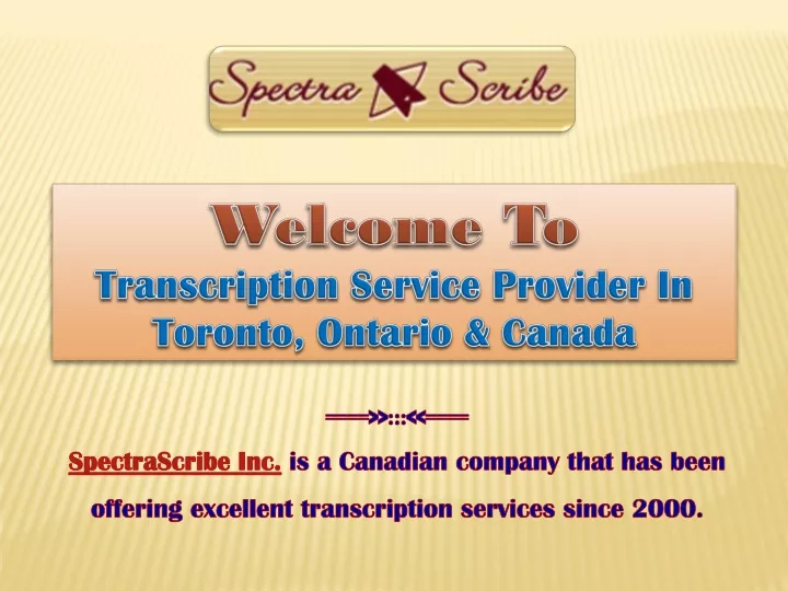 welcome to transcription service provider