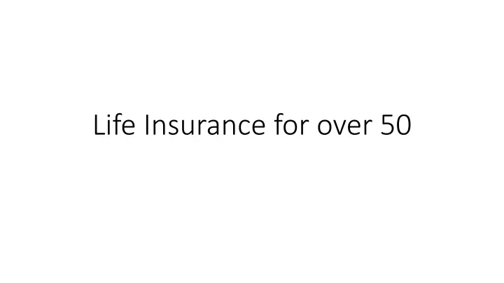 life insurance for over 50