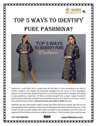 top 5 ways to identify pure pashmina