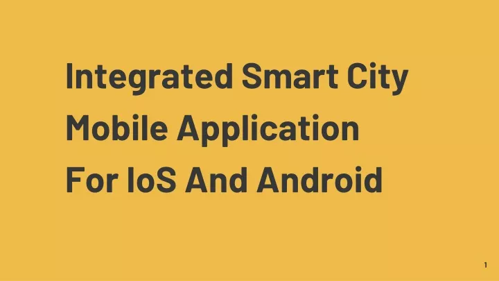 integrated smart city mobile application