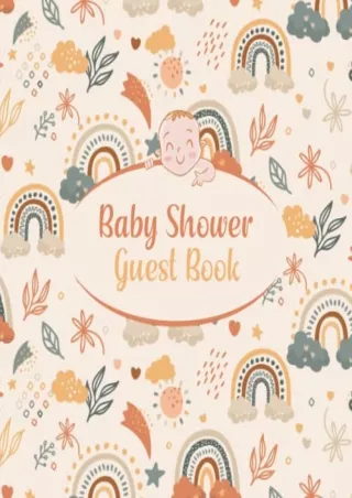D!ownload  book (pdF) Baby Shower Guest Book: Baby Shower Guest Book Boho R