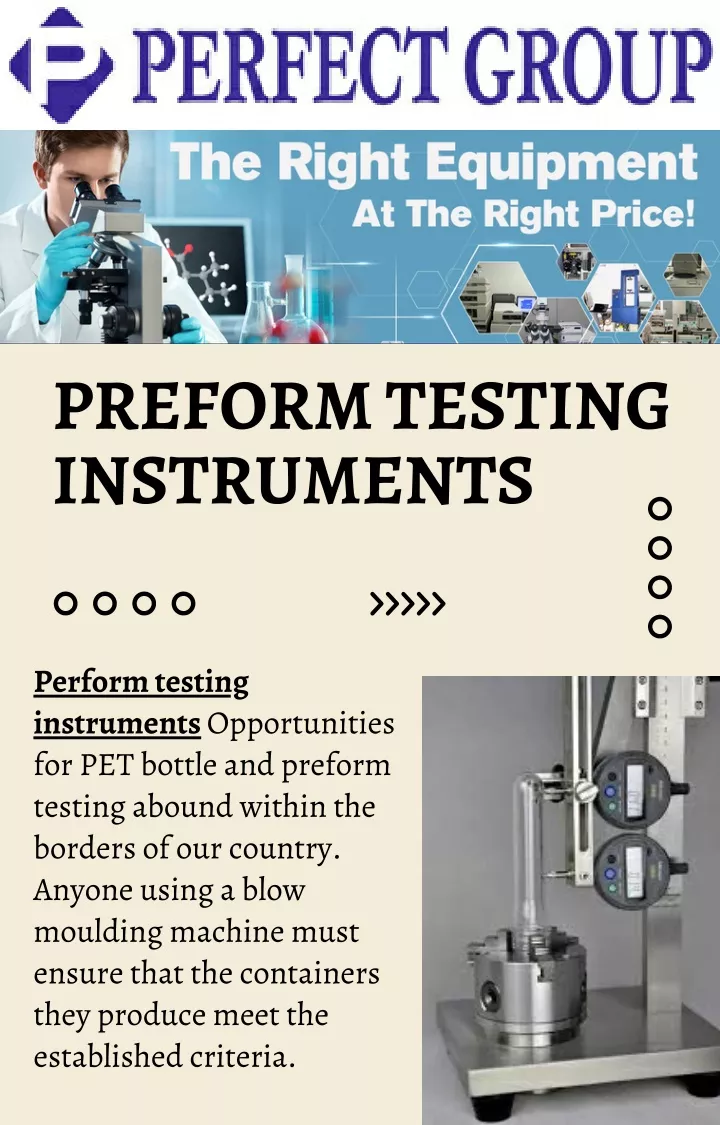 preform testing instruments