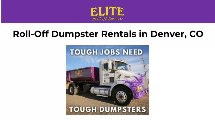 roll off dumpster rentals in denver co