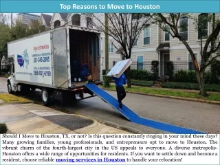 Top Reasons to Move to Houston