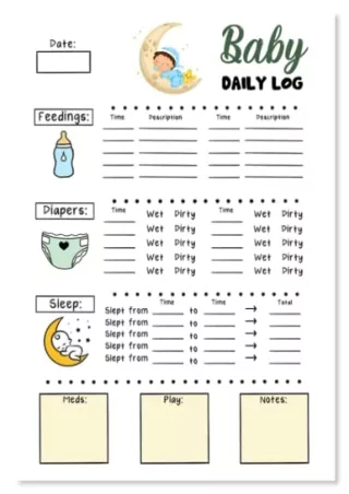 DOWNLOAD Baby's Daily Log Book For Newborns: Newborn Baby Log Tracker Journ