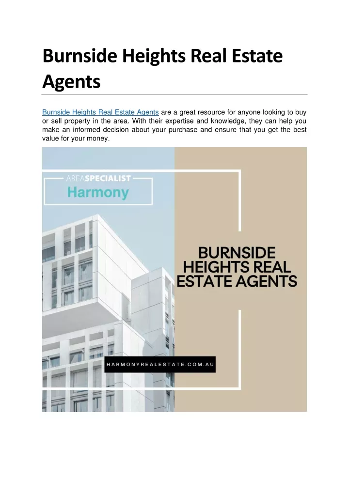 burnside heights real estate agents