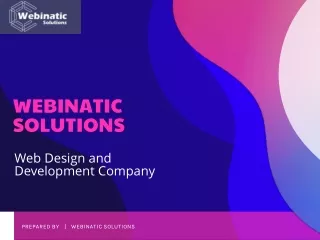 Webinatic Solutions Web design and Development