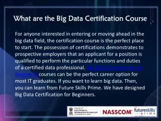 Big Data Certification for Beginners