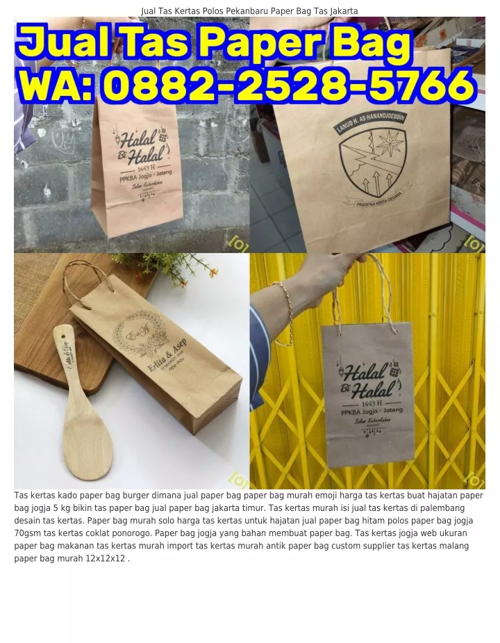 jual tas kertas polos pekanbaru paper