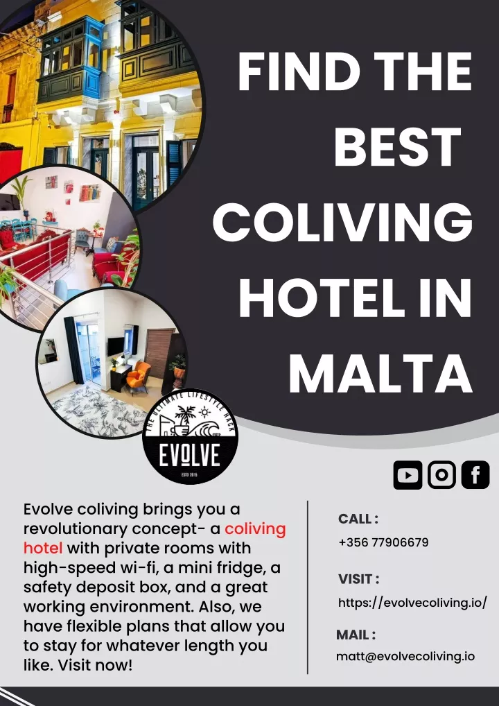 find the best coliving hotel in malta