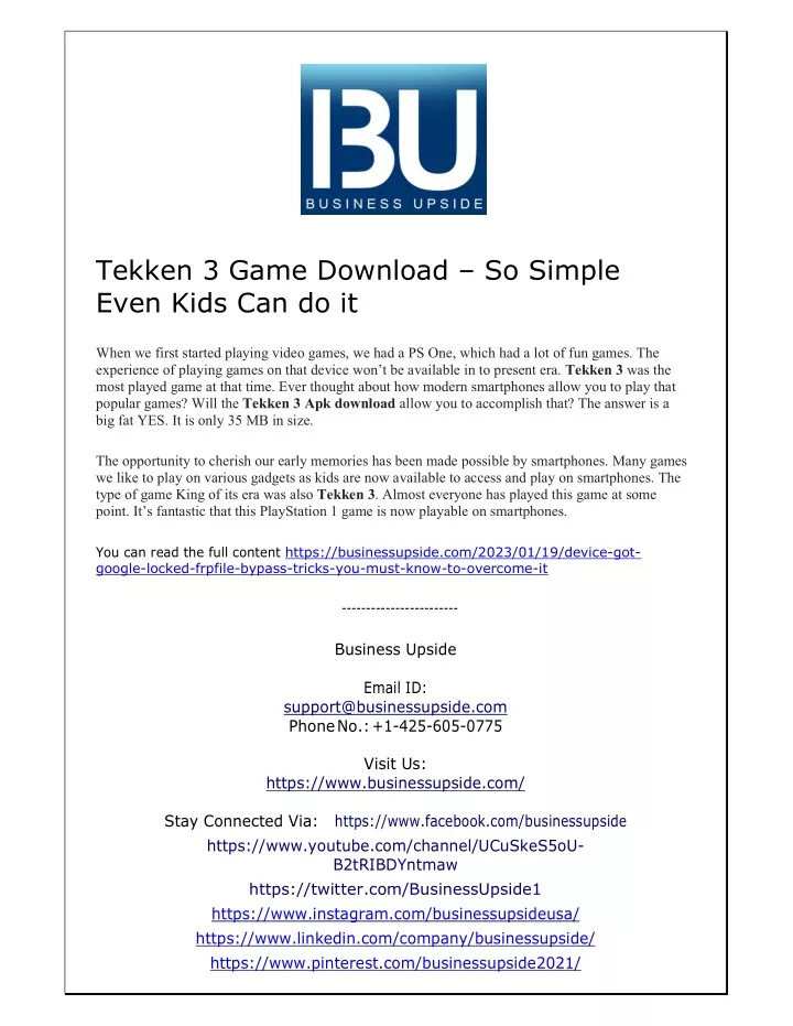 tekken 3 game download so simple even kids