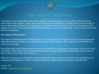 the mystical christ