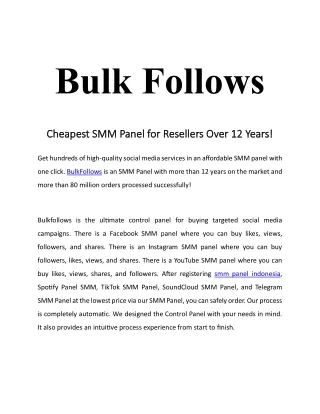 Bulk Follows 2