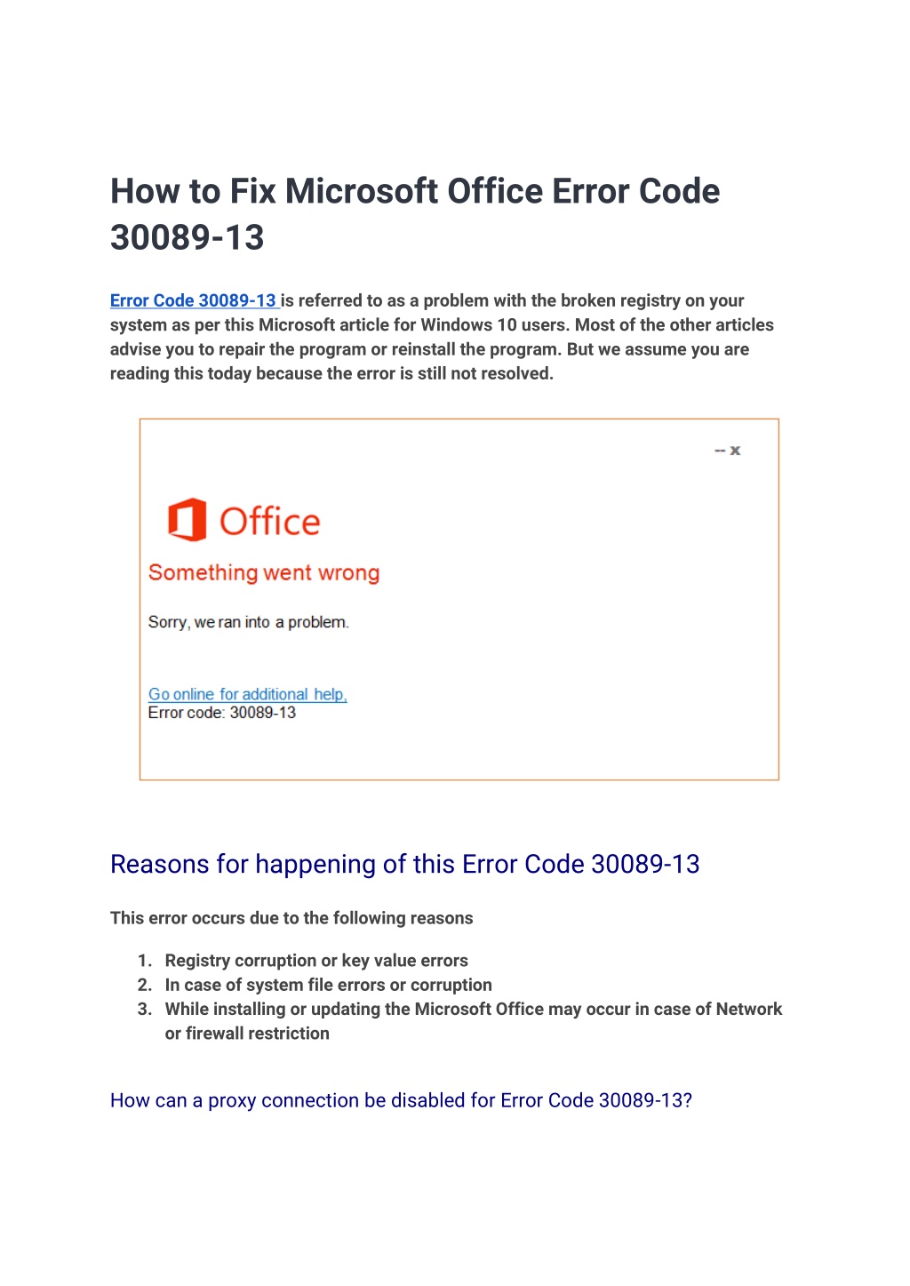 PPT - How to Fix Microsoft Office Error Code 30089-13 PowerPoint ...