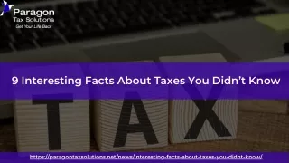 9 Interesting Facts About Taxes You Didn’t Know