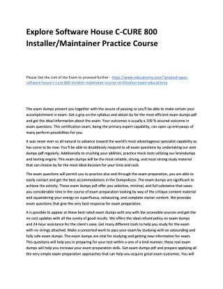 explore software house c cure 800 installer