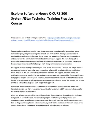 explore software house c cure 800 system istar