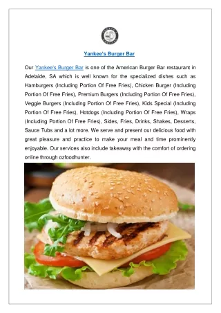yankee s burger bar our yankee s burger