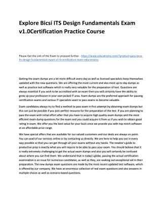 explore bicsi its design fundamentals exam