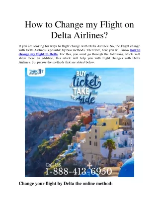 Delta Change Flight | Refundable Ticket | Fees | Same Day