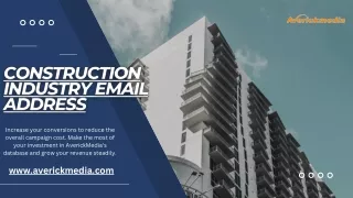 Construction Industry Email List - 100% verified data