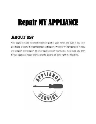 repair my appliance repair my appliance