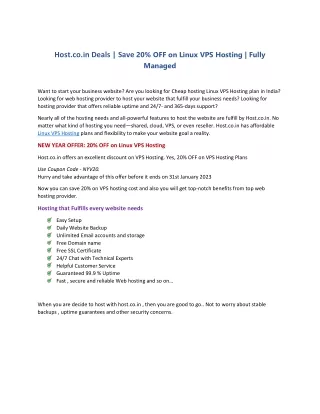 Linux VPS Hosting