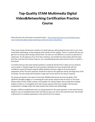top quality stam multimedia digital video