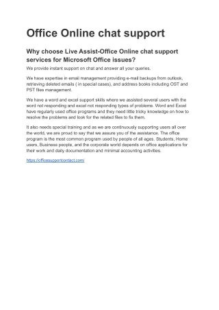 _  1 .Office Online chat support
