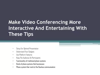 make video conferencing more interactive and entertaining with these tips