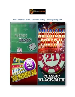 Best Variety of Casino Games and Betting