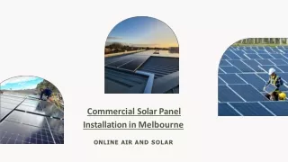 Commercial Solar Panel Installation in Melbourne
