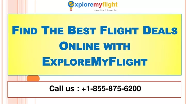 find the best flight deals online with exploremyflight