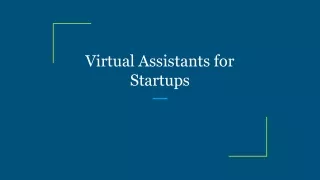 Virtual Assistants for Startups