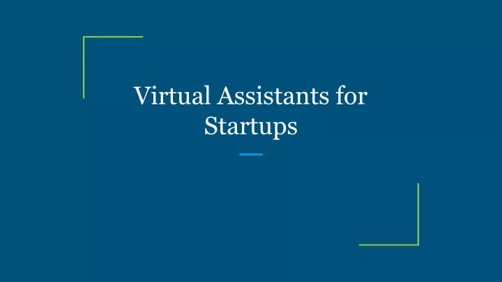 virtual assistants for startups
