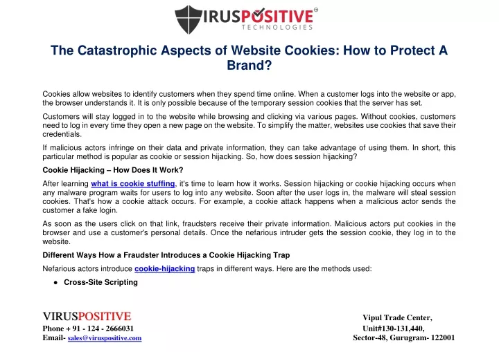 the catastrophic aspects of website cookies
