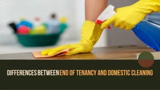 Differences Between End Of Tenancy And Domestic Cleaning