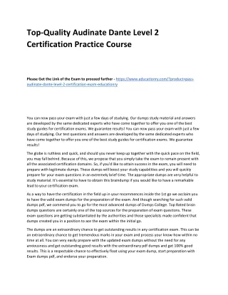 top quality audinate dante level 2 certification