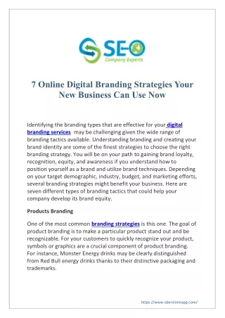 7 Online Digital Branding Strategies Your New Business Can Use Now