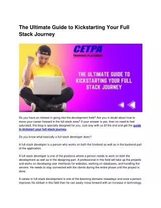 the ultimate guide to kickstarting your full
