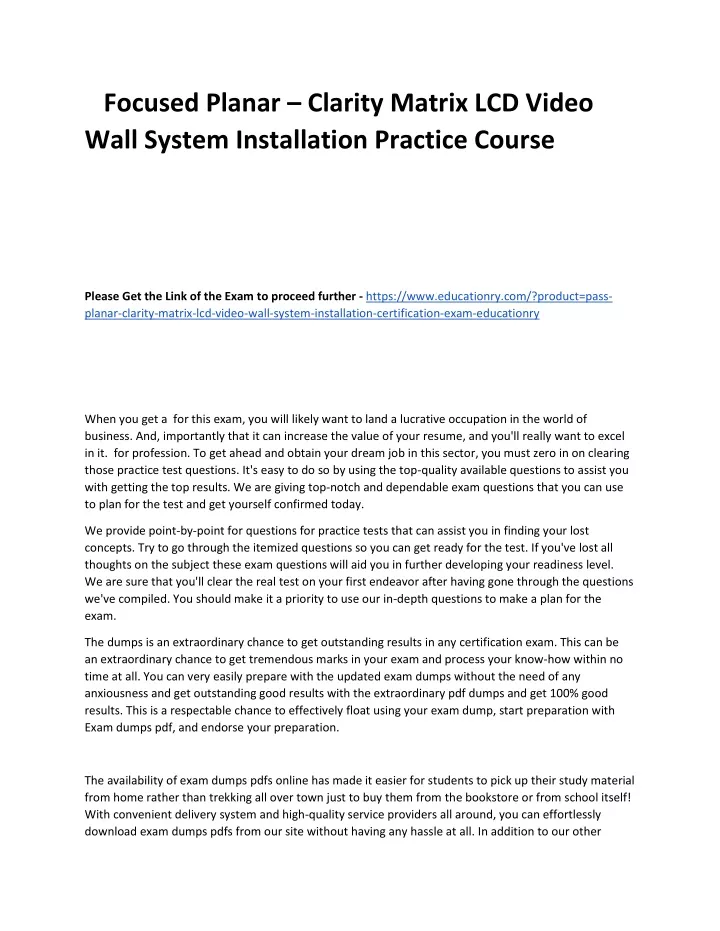 focused planar clarity matrix lcd video wall