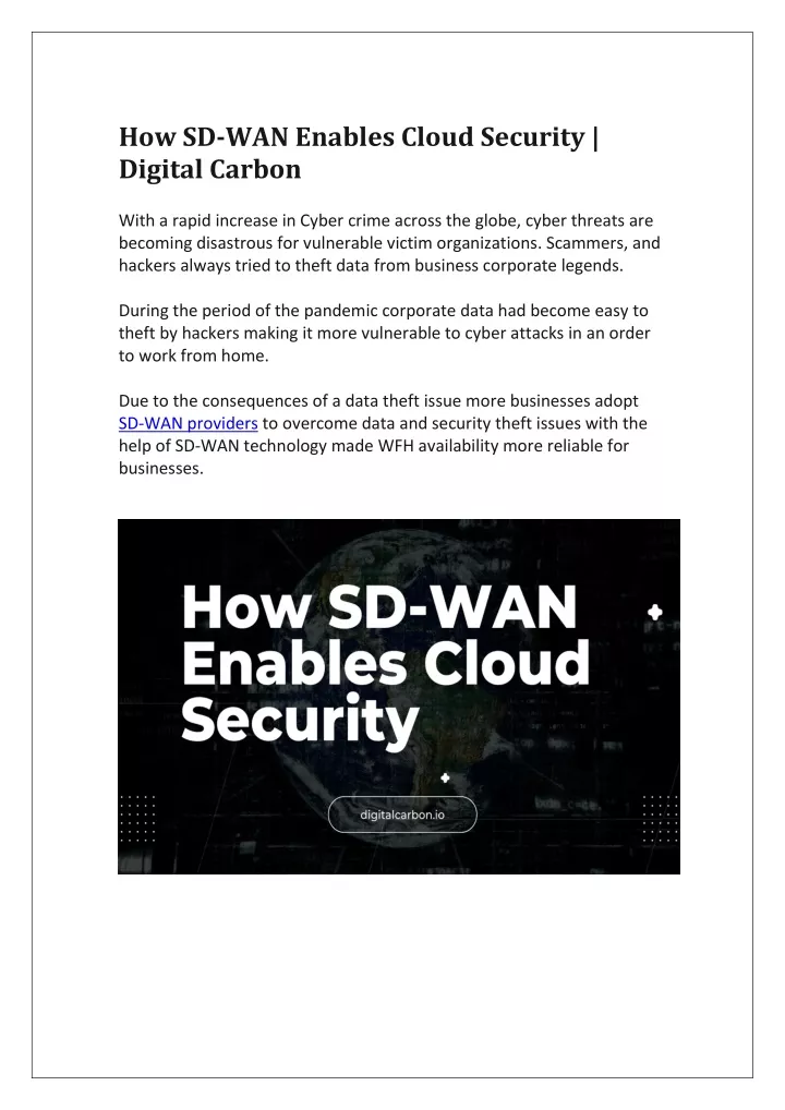 how sd wan enables cloud security digital carbon