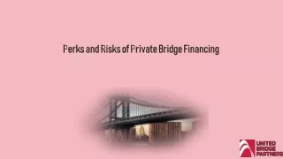 perks and risks of private bridge financing