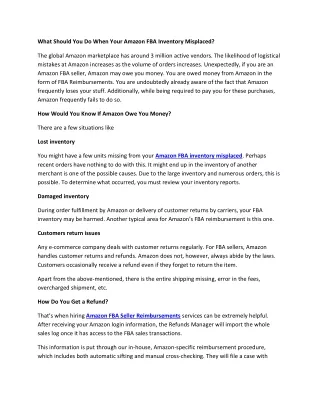 what should you do when your amazon fba inventory