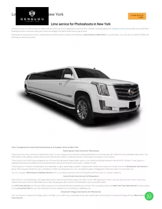 Limo Service for Photoshoot