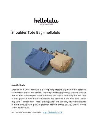 shoulder tote bag hellolulu