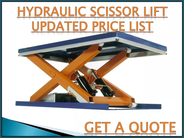 hydraulic scissor lift updated price list