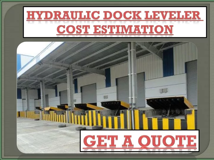 hydraulic dock leveler cost estimation