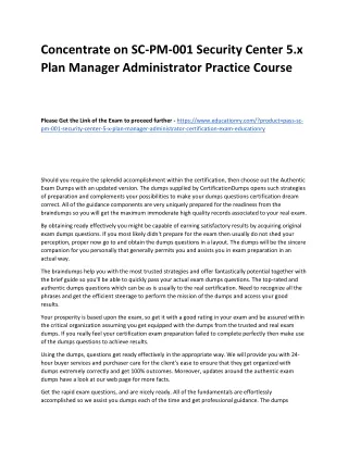 concentrate on sc pm 001 security center 5 x plan