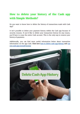 how to delete your history of the cash app with